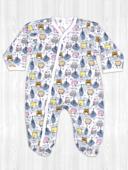 Комбинезон кулирка мурзик/белый