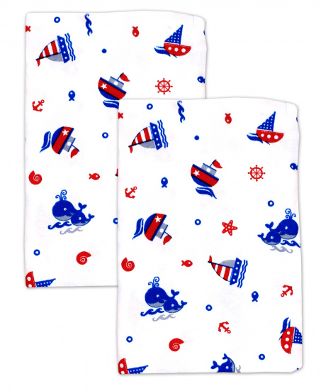 Пеленка фланель набивная парус/вас