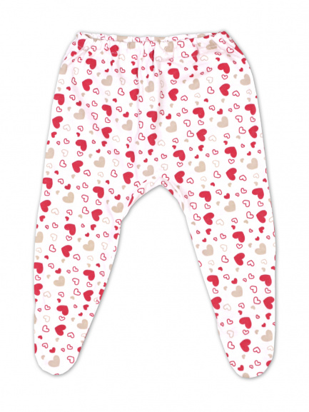 Ползунки на резинке сердце/алый