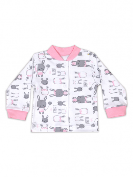 Кофта для новорожденного зайки/полоска