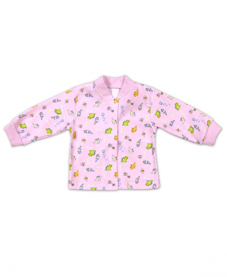 Кофта для новорожденного гном/розовый