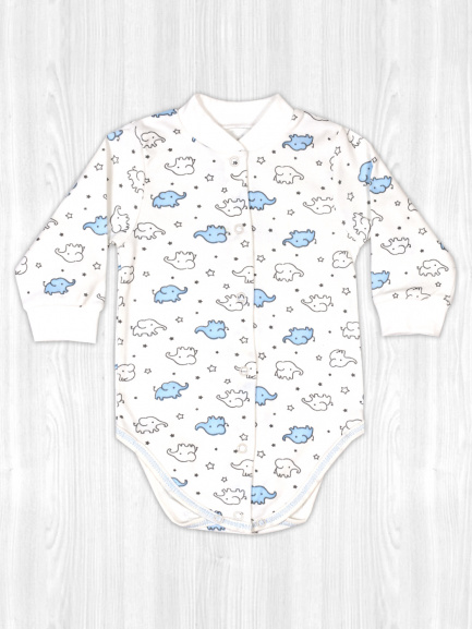 Боди для детей слоник/голубой