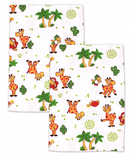 Пеленка фланель набивная жираф
