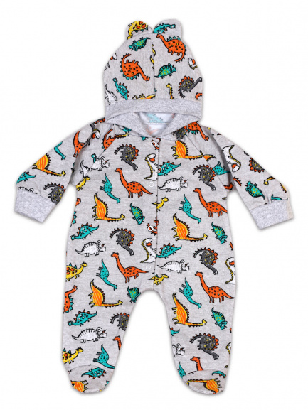 Комбинезон с ушками Мезозой/серый