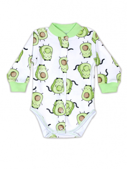 Боди для новорожденных кот/авокадо