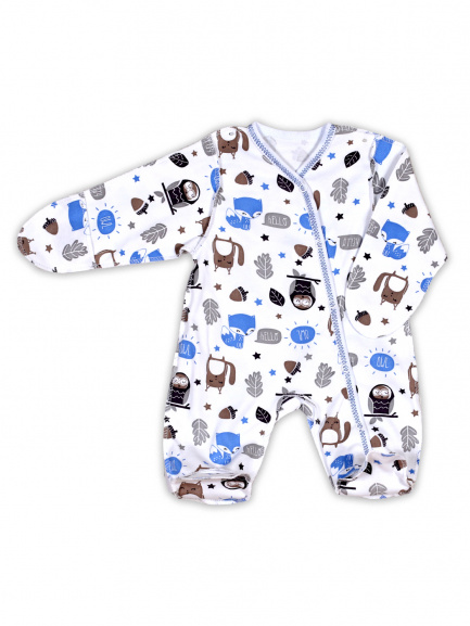 Комбинезон "Крошка" лиса/голубой