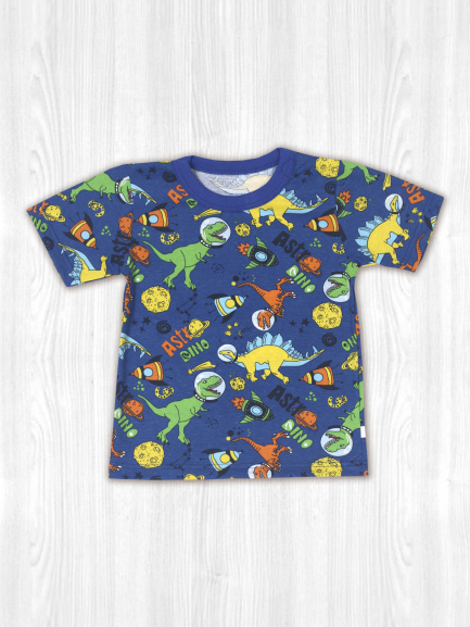 Футболка для мальчиков астродино/василек