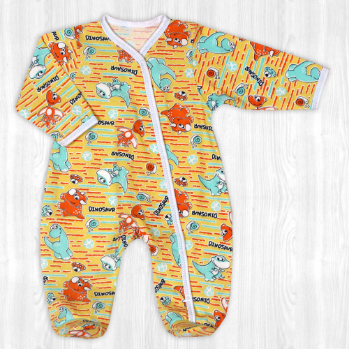 Комбинезон кулирка дино/желтый