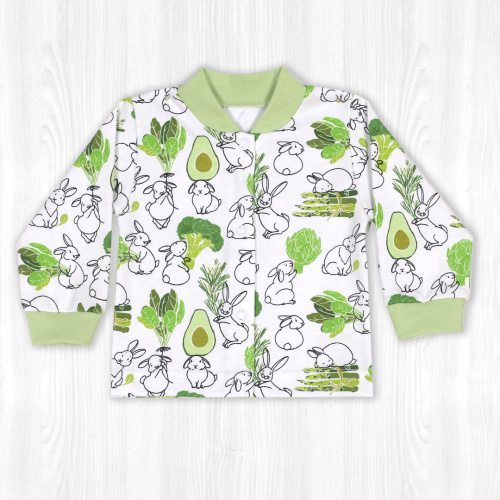 Кофта для новорожденного кролики/капуста