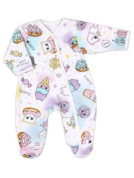 Комбинезон футер котик/пончик