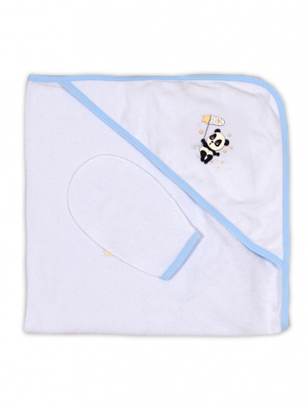 Пелёнка купальная с рукавичкой