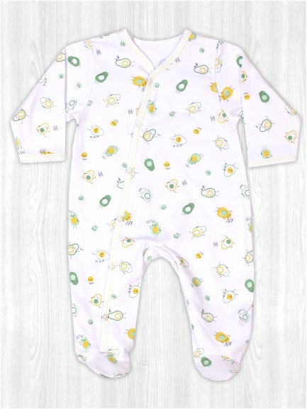 Комбинезон интерлок авокадики/зеленые