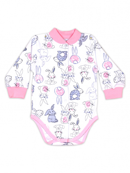 Боди для маловесных новорожденных Крошка зайки/цветочки