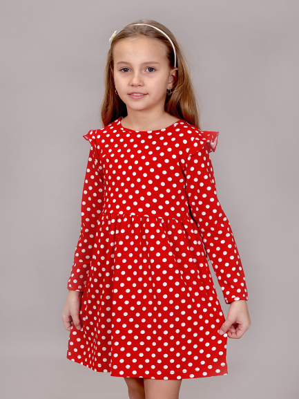 Платье детское горох/средний