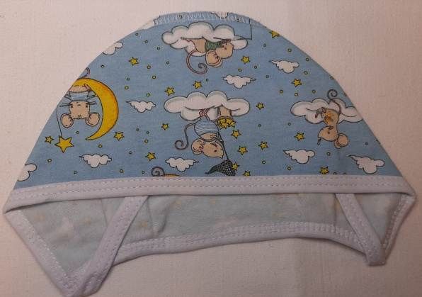 Чепчик мышки на месяце/голубой