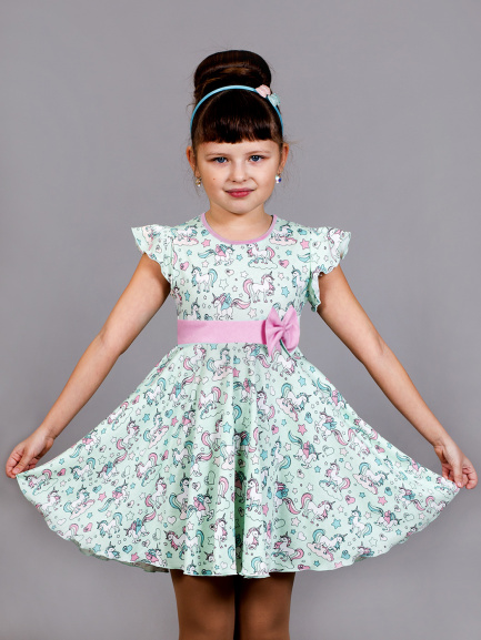 Платье детское единороги/пинк/новый