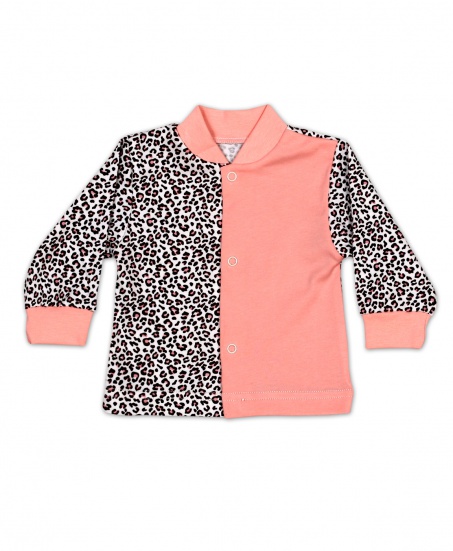 Кофта для новорожденного лео/коралл