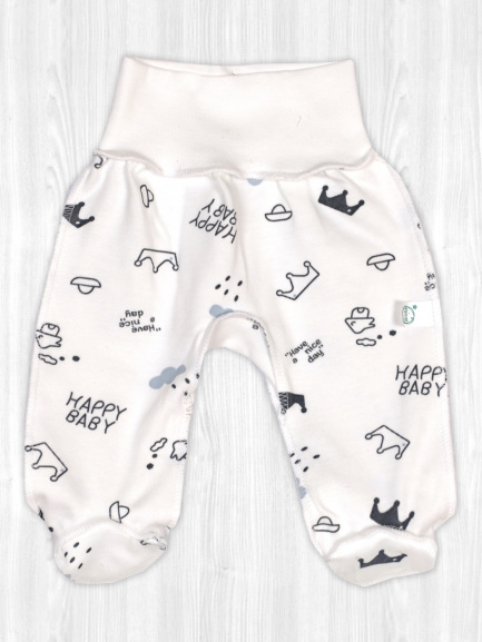 Ползунки детские Крошка на рибане счастье/голубой