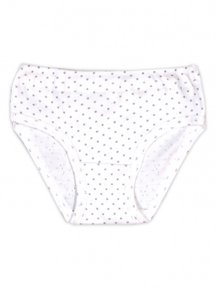 Трусы для девочки горошек серый