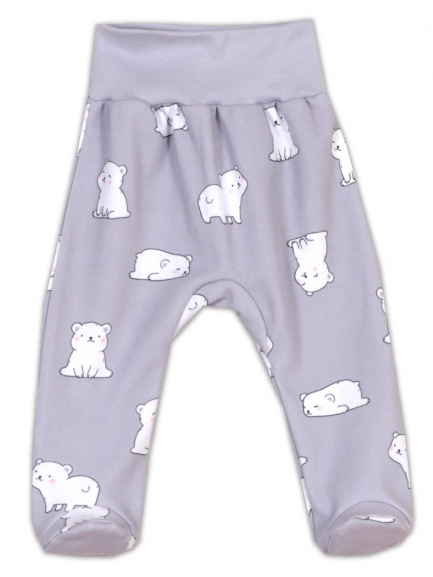 Ползунки на рибане серые/медведи