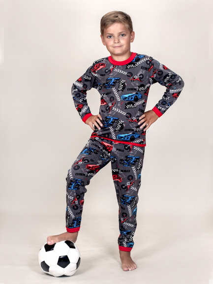 Пижама для детей мотоциклы/красный