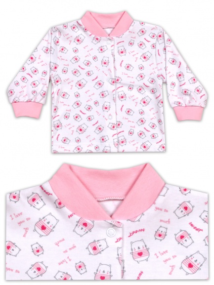 Кофта для новорожденного полоска/розовый