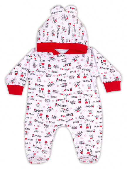 Комбинезон с ушками люблю/папу