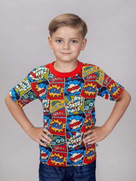 футболка цветная спам/красный