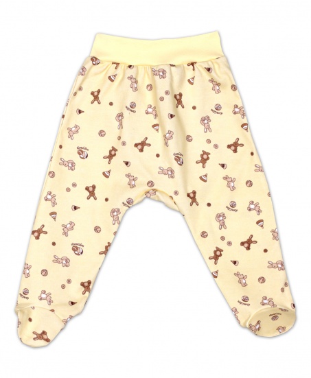 Ползунки на рибане зай/жёлтый