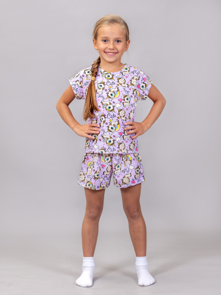 Пижама для девочки Новинка футболка+шорты