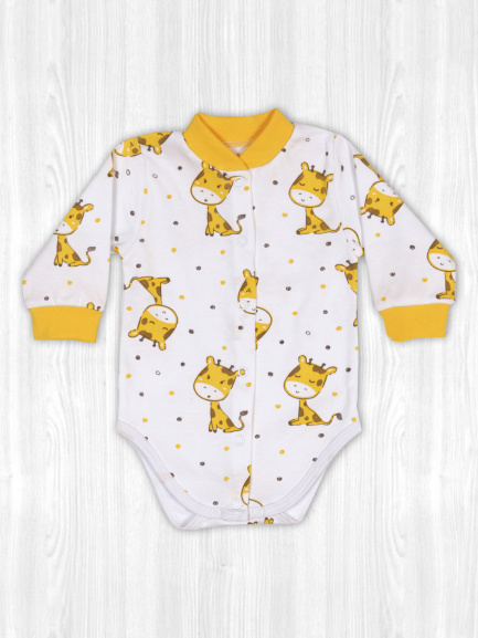 Боди для новорожденных жирафы/желтый