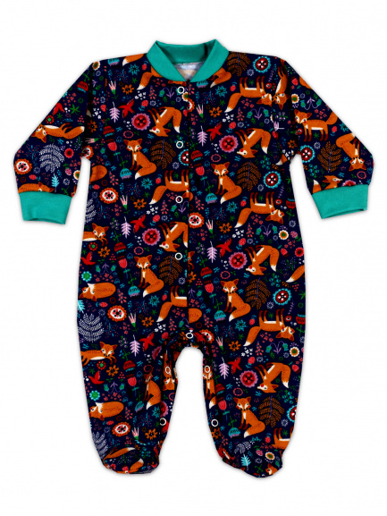 Комбинезон начес лиса/фиолет