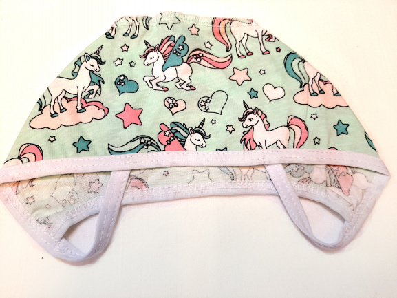 Чепчик детский трикотажный единорог/ментол