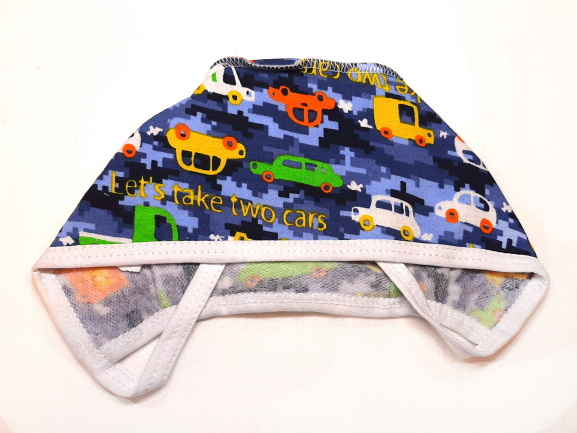 Чепчик автомобили/серый