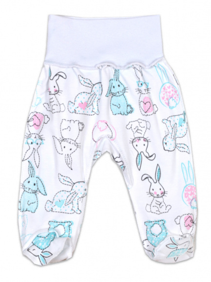 Ползунки детские Крошка на рибане зайки/сердце