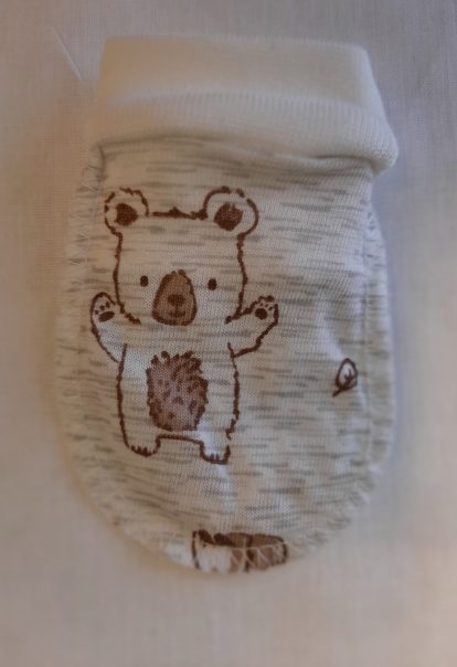 Рукавички мишки, ежики/белый