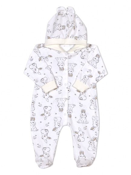 Комбинезон с ушками зайчики/побегайчики