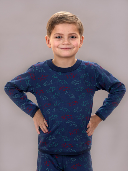 Пижама для детей акула/контур