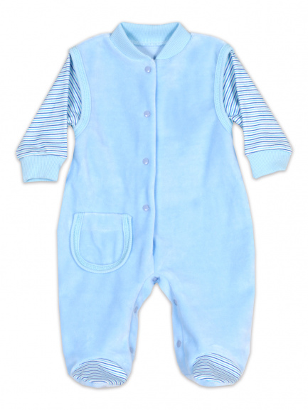 Комбинезон "Малыш" голубой/полоска