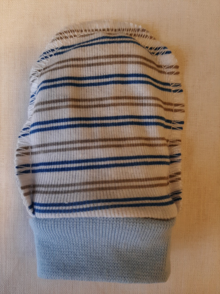 Рукавички полосатик/голубой