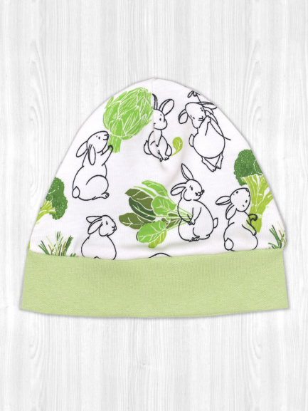 Шапочка детская кролики/капуста