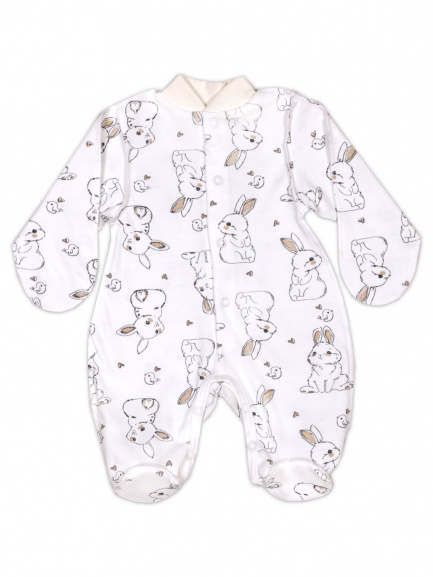 Комбинезон "Крошка" кролики/экрю