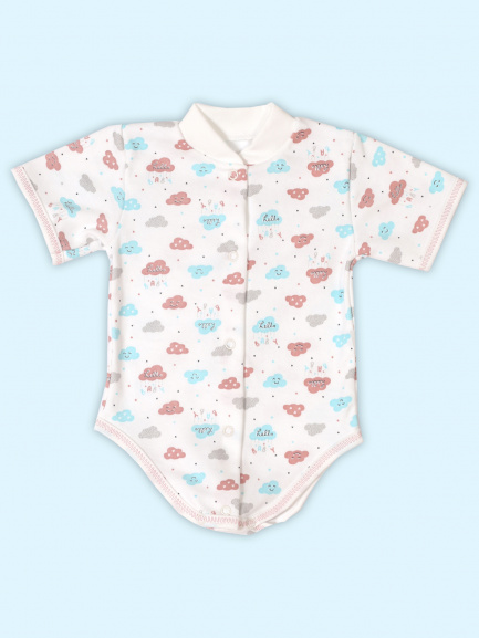 Боди для новорожденных облака/бордо