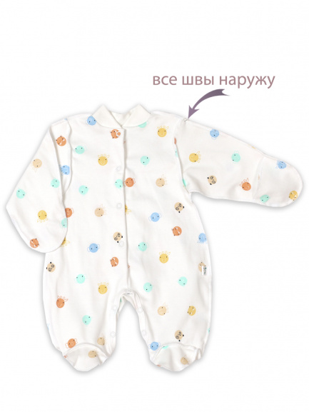 Комбинезон "Крошка" М-5104-И зверята/шарики