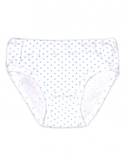 Трусы для девочки горошек синий